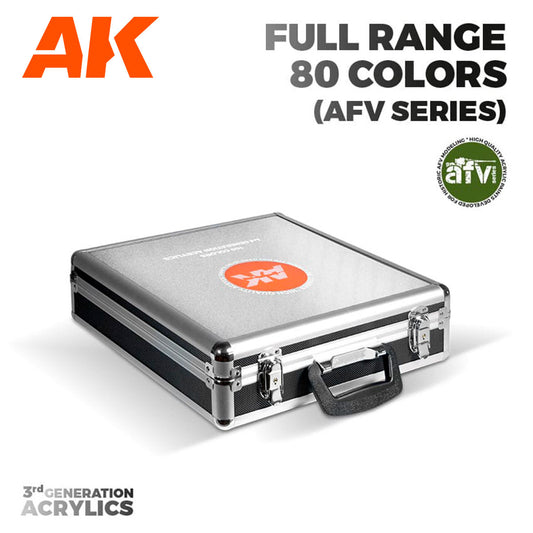 AK Interactive AFV Series Briefcase: 80 3Gen Colors for Armor Modeling
