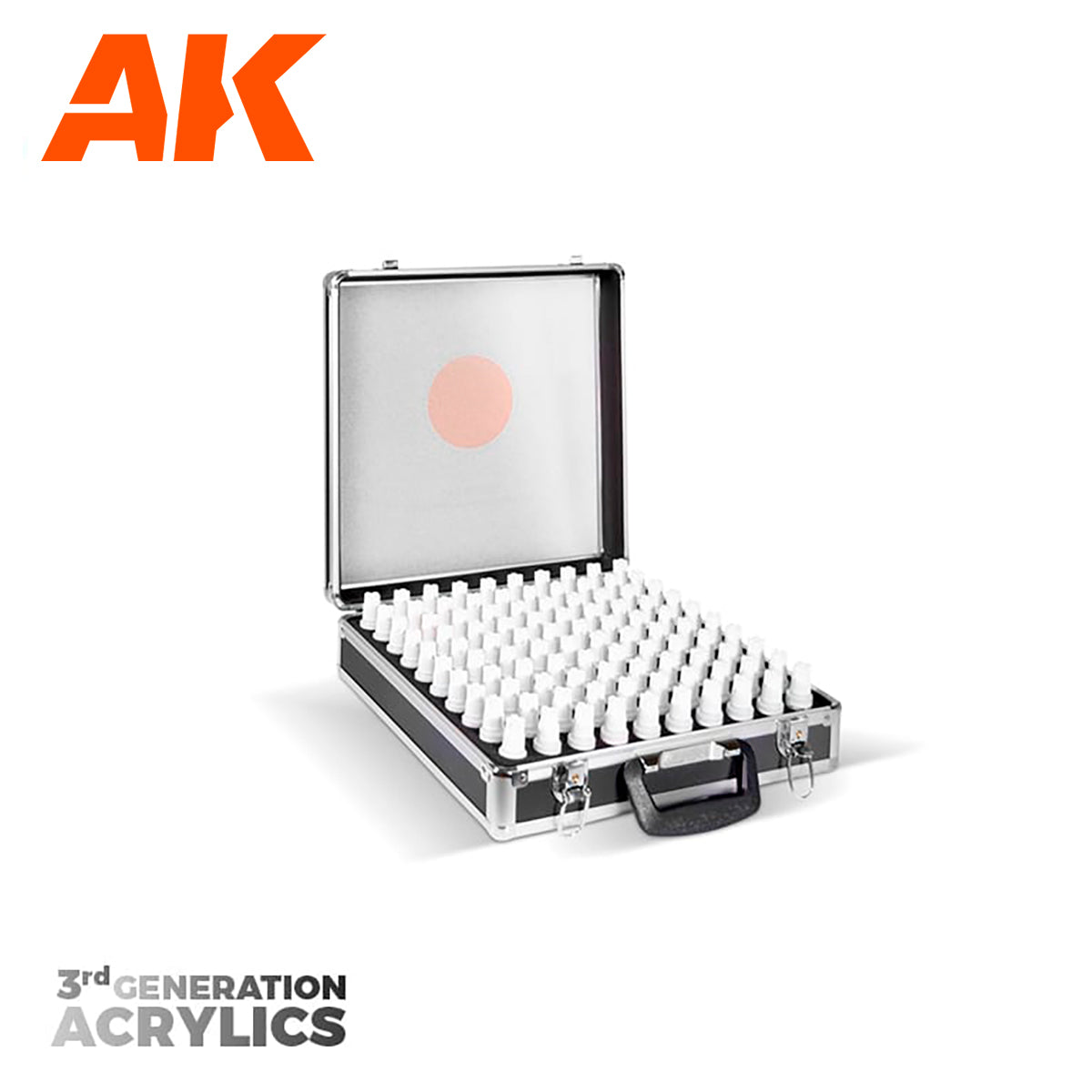 AK Interactive 3Gen Mega Paint Set: Briefcase with 100 Acrylic Colors