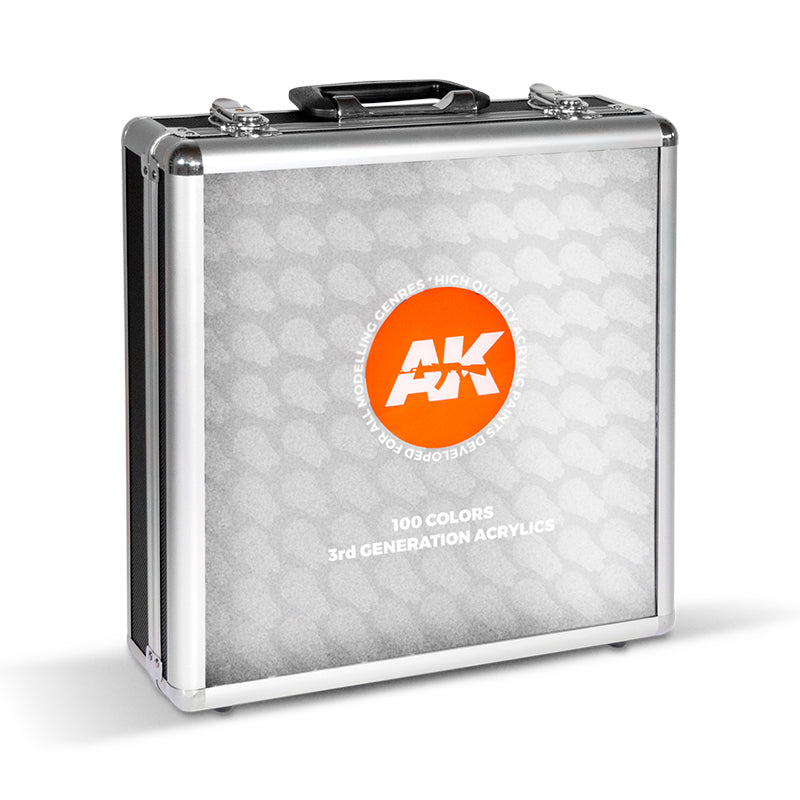 AK Interactive 3Gen Mega Paint Set: Briefcase with 100 Acrylic Colors