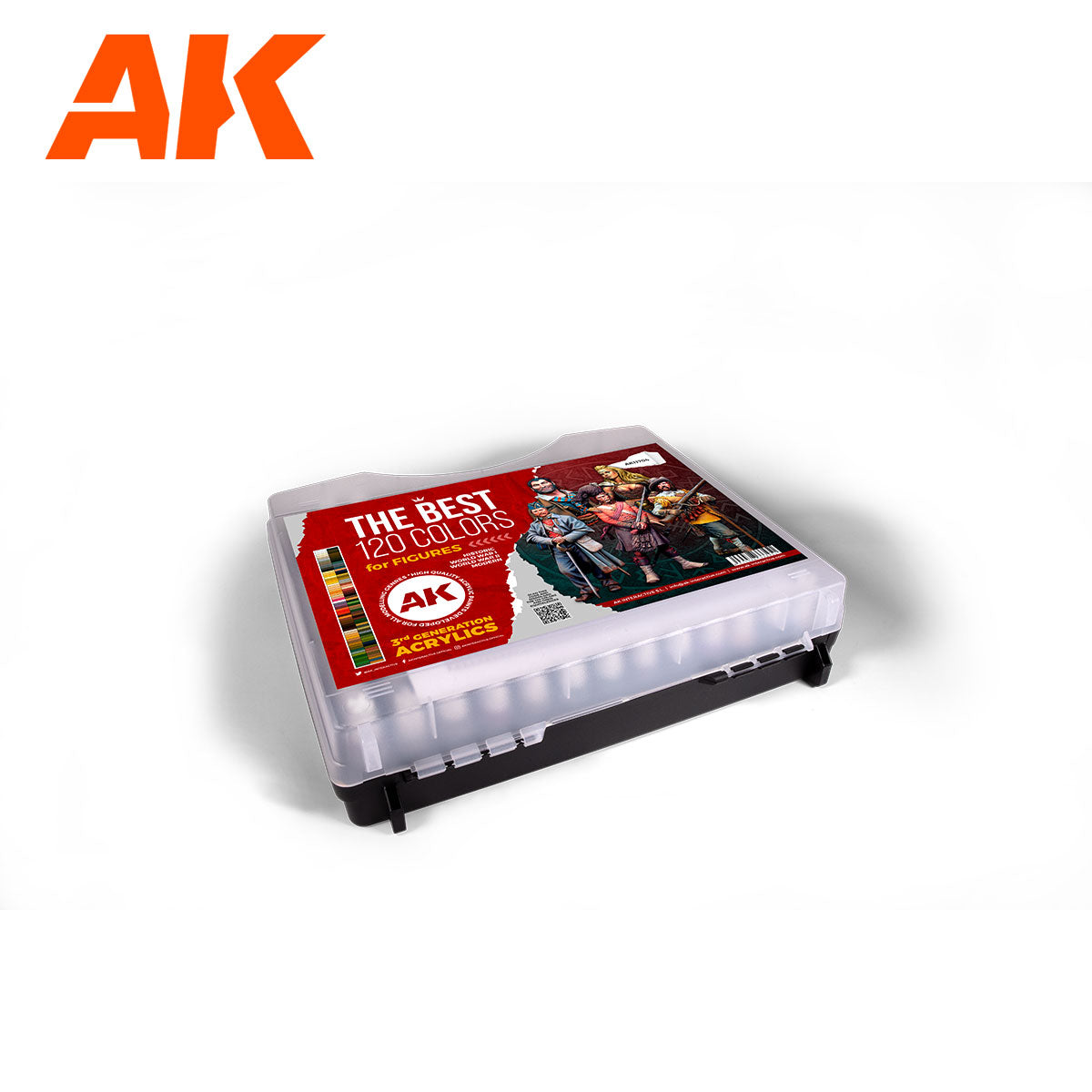 AK Interactive - The Best 120 Colors for Figures: Ultimate Acrylic Paint Set