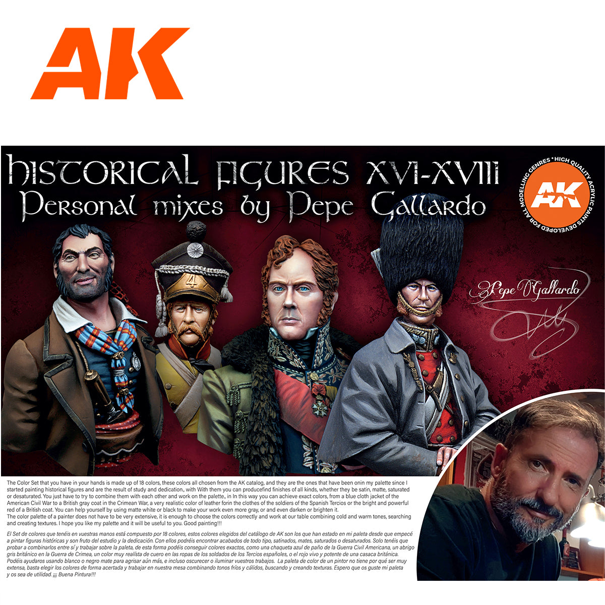 Historical Figures Set: Pepe Gallardo's Signature 3G Acrylics (XVI-XVIII Centuries)