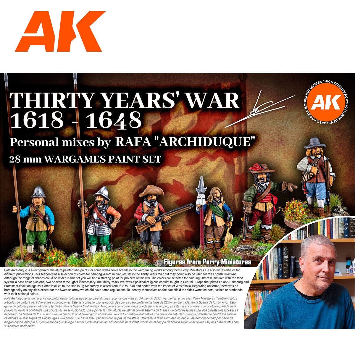 Thirty Years’ War Paint Set: Rafa "Archiduque" Signature 28mm Wargame Acrylics (1618-1648)