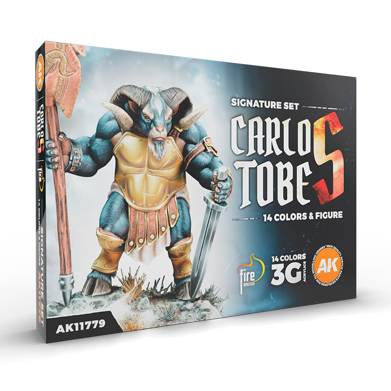 Carlos Tobes Signature Set: 14 Acrylic Paints + Miniature Figure (3Gen)