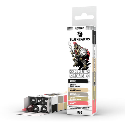 AK Interactive Playmarker Set: Skeletons & Zombies - Paint Ghastly Undead Armies with Ease
