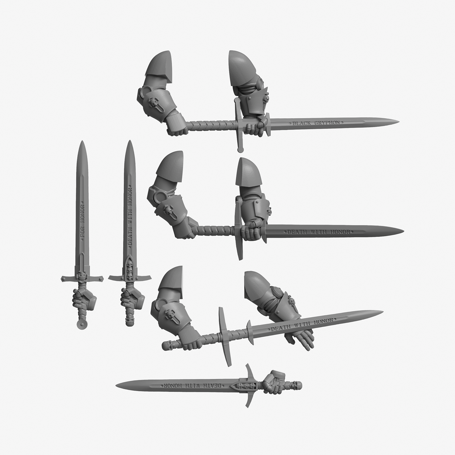 Black Gryphon Knight Power Swords