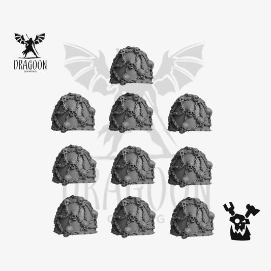 Chaos Skull and Chain Pauldrons
