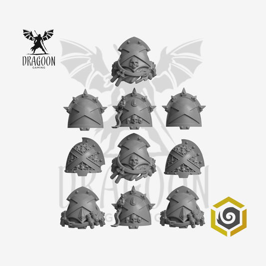 Crimson Lords Death Gothic Company Pauldrons