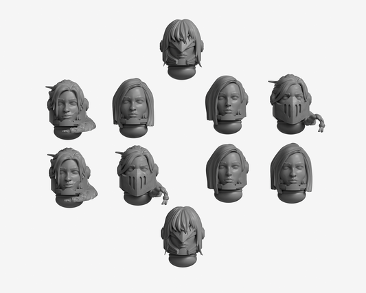 Female Space Knight Heads #2