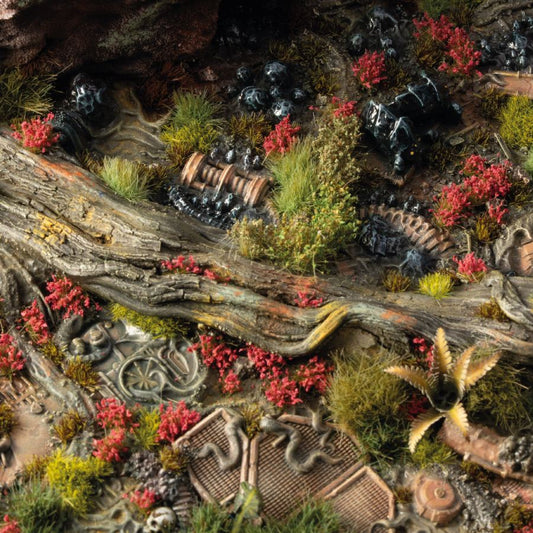 Gamers Grass Tiny Flowers - Poppy used on a miniature scenic base