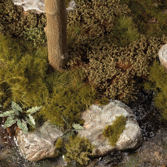 Gamers Grass Shrub Tufts - Swamp (6mm) used on a miniature scenic base