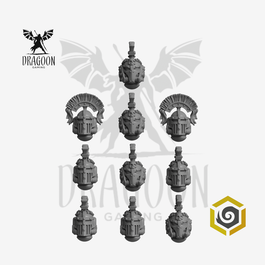 Space Roman Helmets With Crests x 10