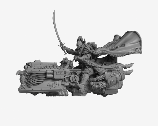 Mongol King on Jet Bike Designed By 3DArtGuy