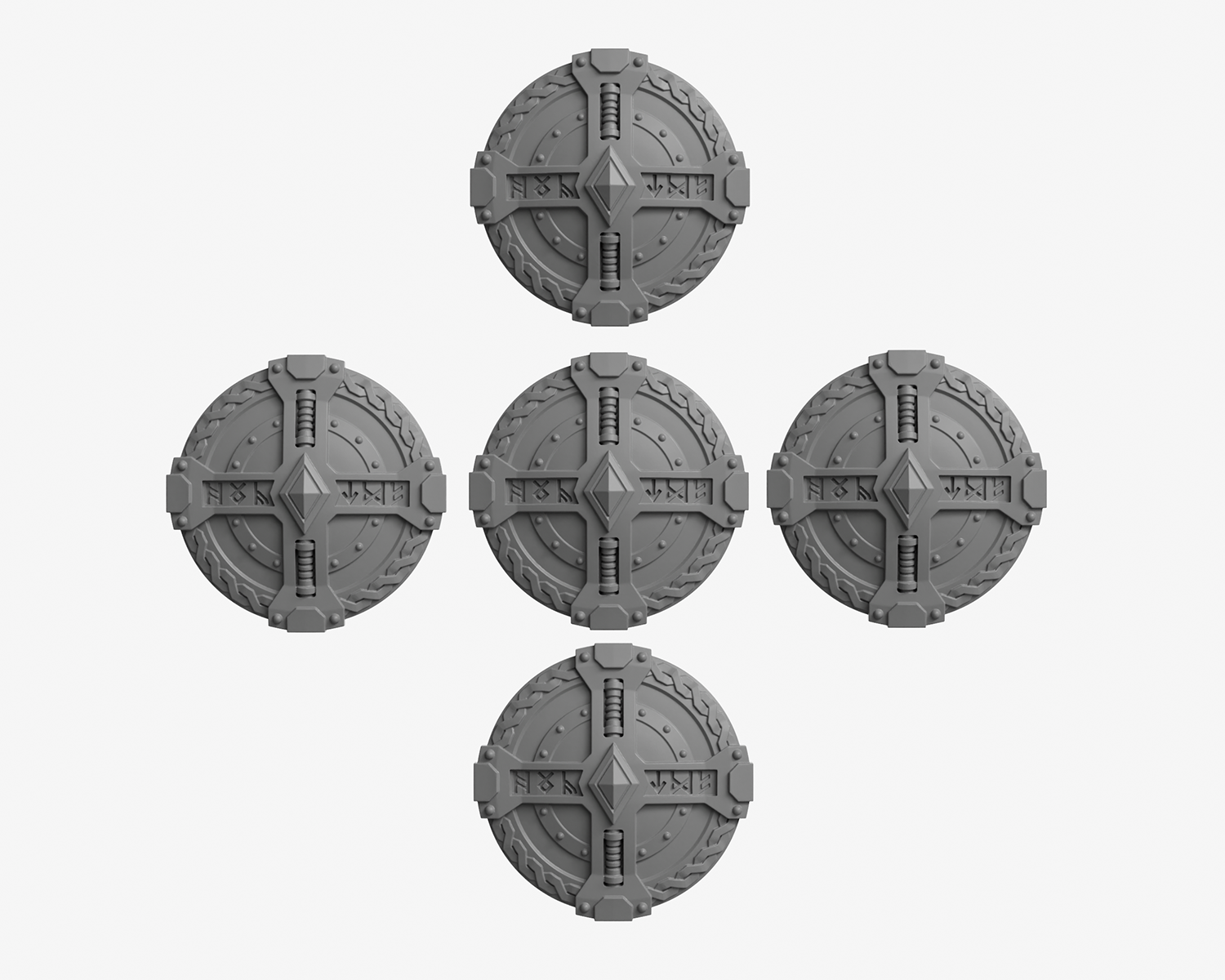 Primal Hounds Round Runic Shields