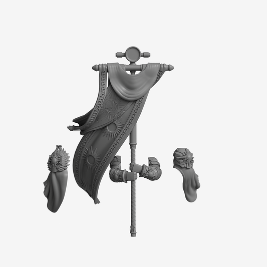 Roman Banner with Cloaked Pauldrons