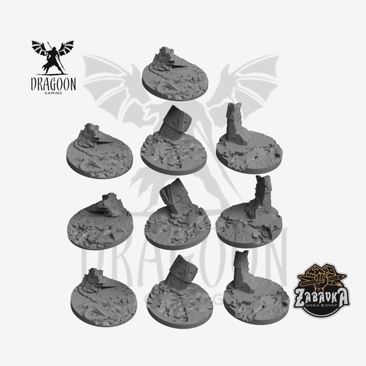 Land of Ghosts 28mm Base Toppers x 10