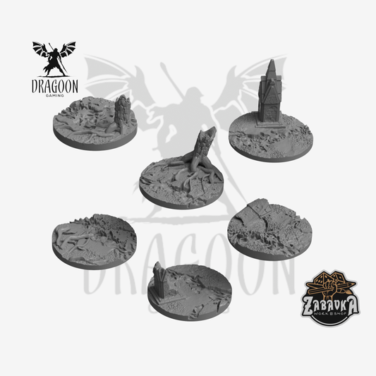 Land of Ghosts 40mm Base Toppers x 6