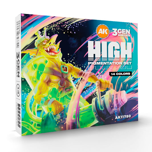 High Pigmentation Set: 14 Vibrant Acrylic Paints for Rich Color