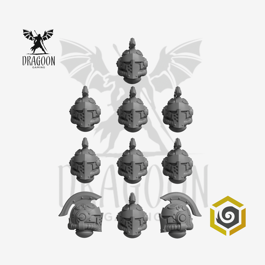 Crimson Lords Baroque Crested Helmets