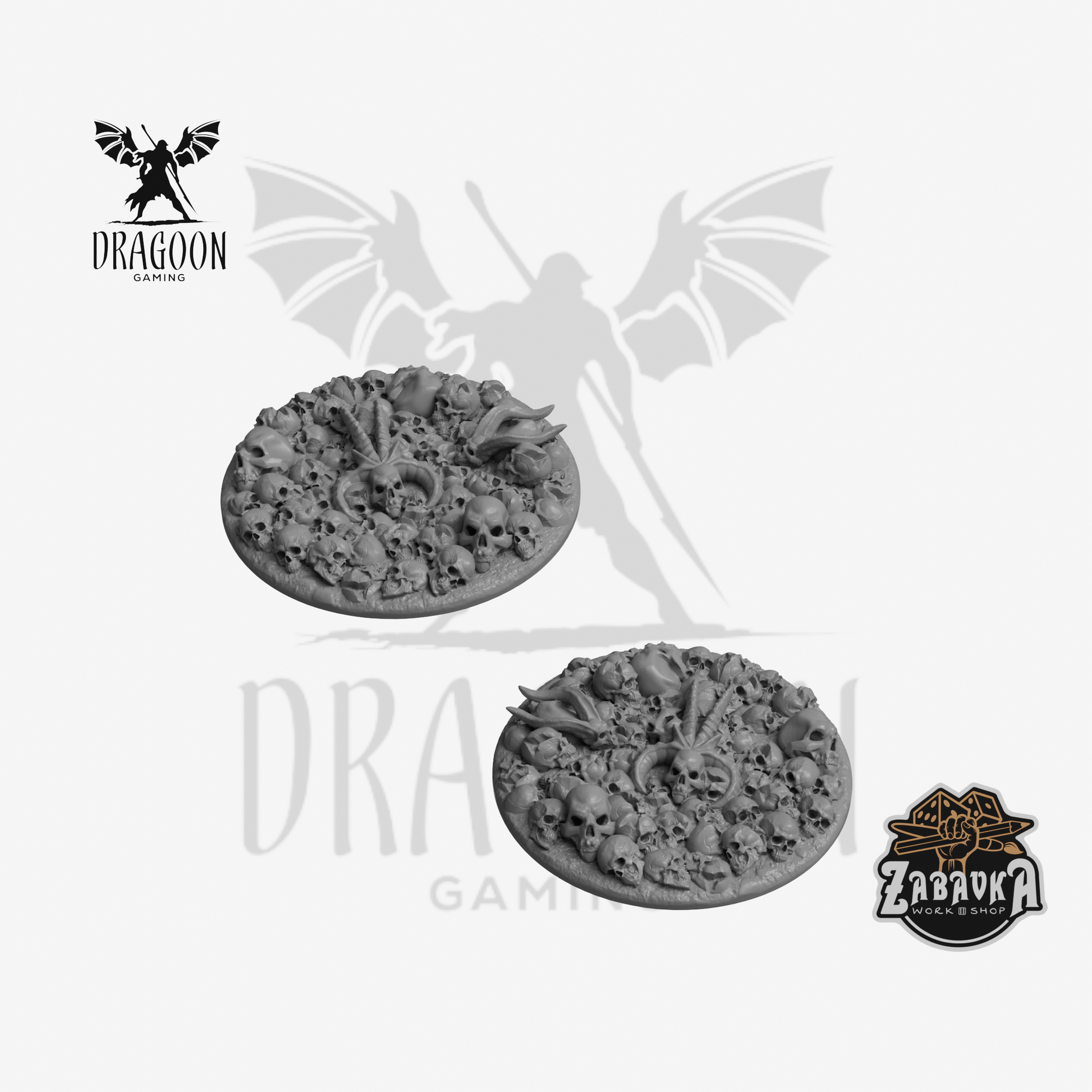 Field Of Skulls 50mm Base Toppers x 2