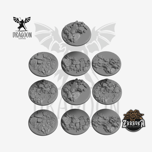 Lava Flow 28mm Base Toppers