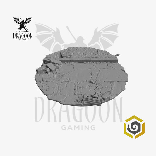 Cathedral Ruins Cobbled 90mm Base Topper