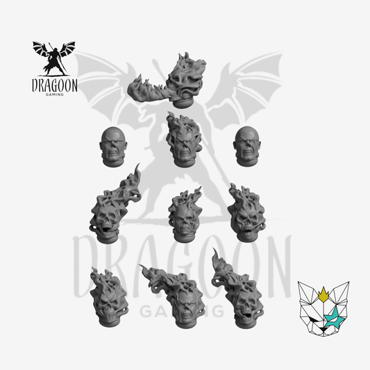 Damned Legion Flaming Heads