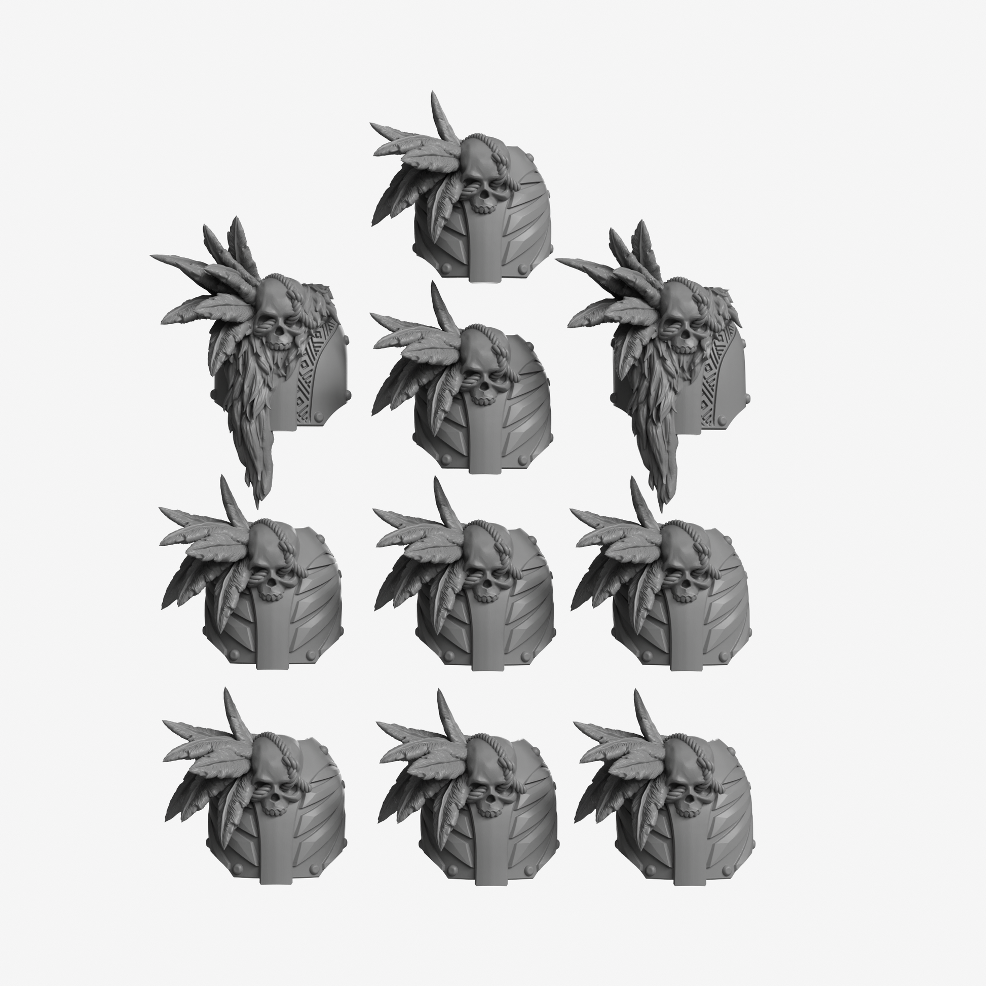 Crow Guard Phobos Feather Pauldrons