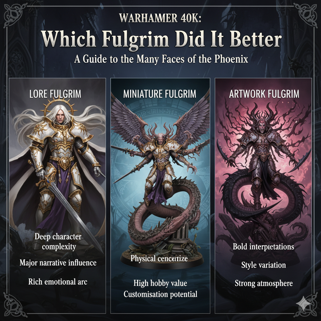 Warhammer 40K: Which Fulgrim Did It Better? Comparing the Primarch and Key Representations
