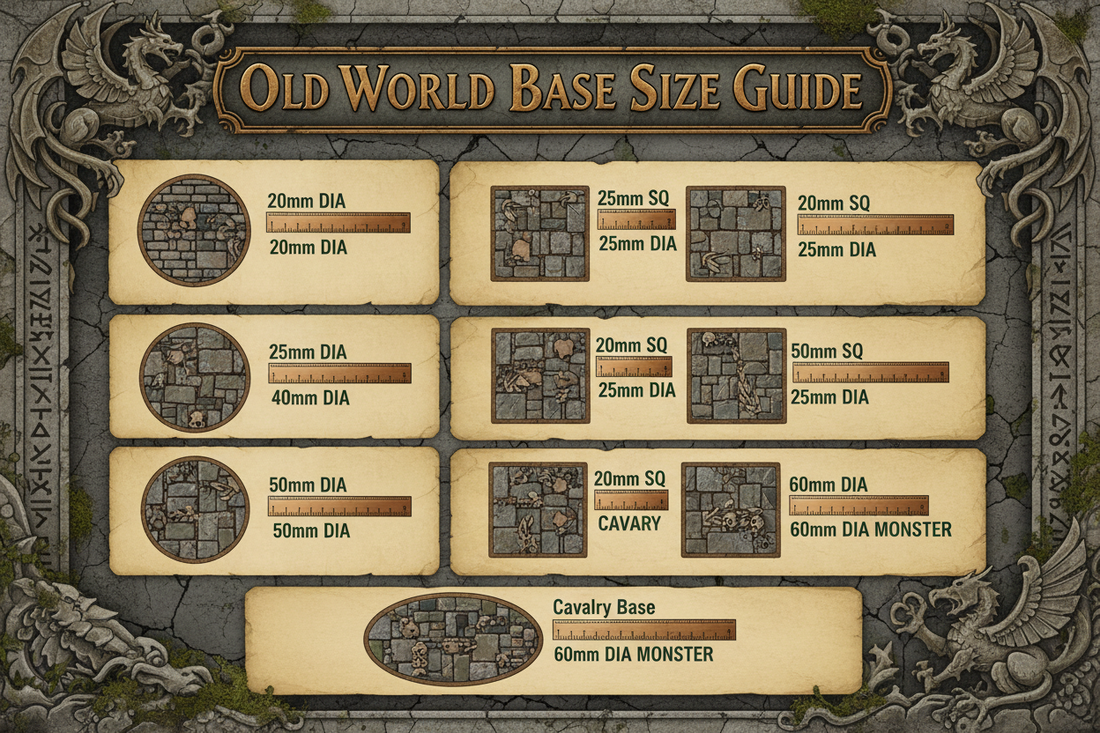 Old World Base Size Guide: Choosing the Right Bases for Your Miniatures