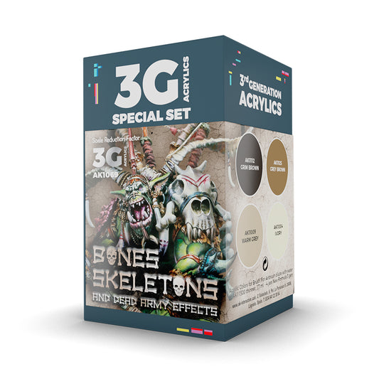 AK Interactive Wargame Color Set: Bones & Skeletons