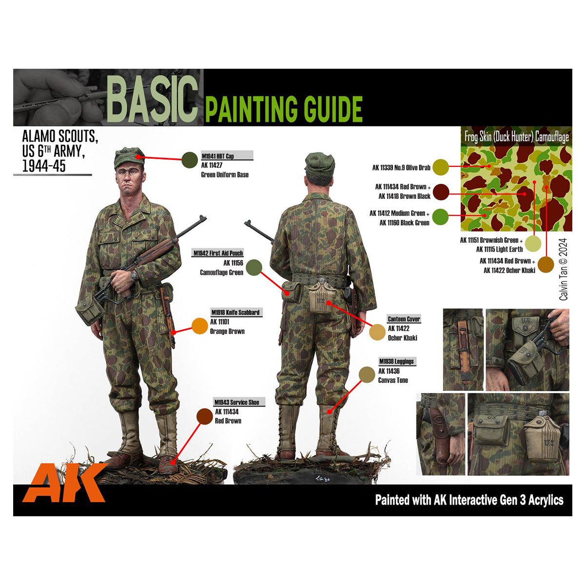 AK Interactive WW2 US Colors Set for Historical Model Painting - Adam Wilder Edition