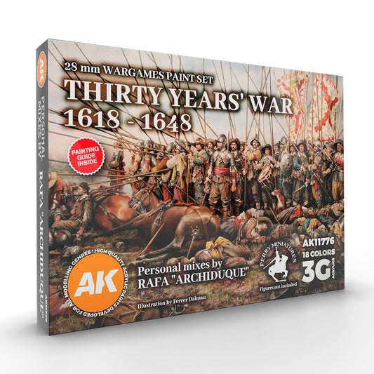 Thirty Years’ War Paint Set: Rafa "Archiduque" Signature 28mm Wargame Acrylics (1618-1648)