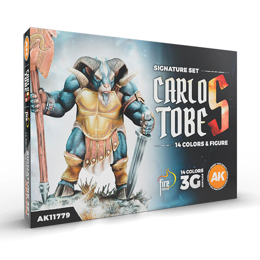 Carlos Tobes Signature Set: 14 Acrylic Paints + Miniature Figure (3Gen)