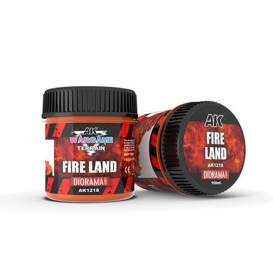 AK Interactive Fire Land Wargame Terrains (100ml)
