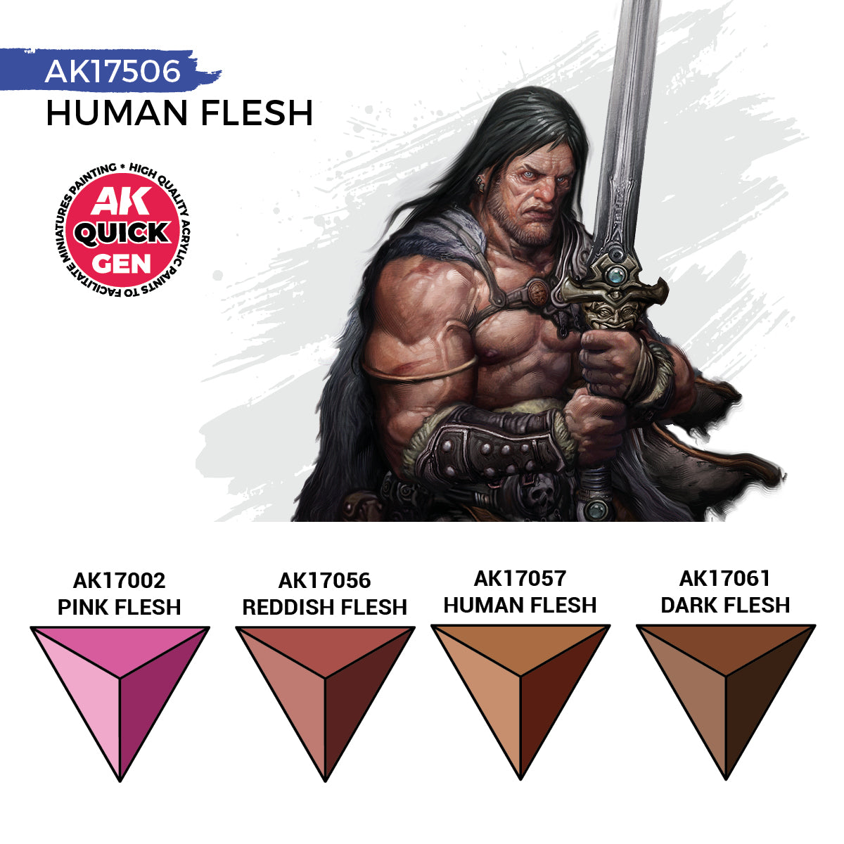 AK Interactive Quick Gen HUMAN FLESH Set