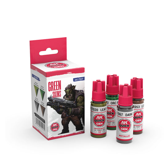 AK Interactive Quick Gen GREEN SKINS Set