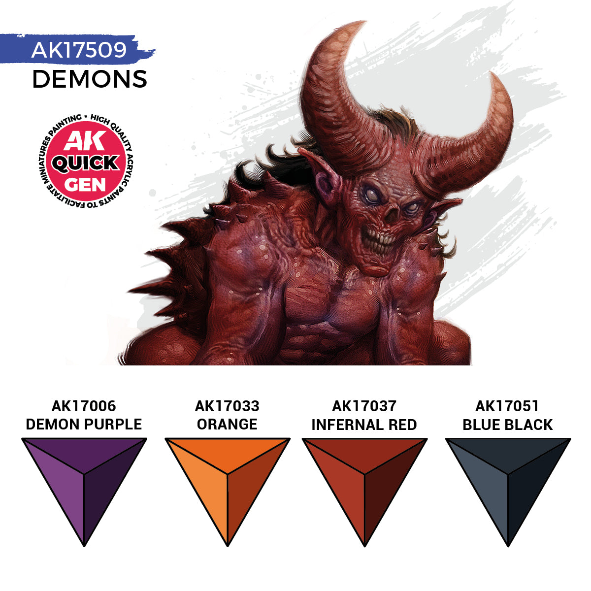 AK Quick Gen DEMONS Set - Speed Paint for Fantasy and Sci-fi Miniatures