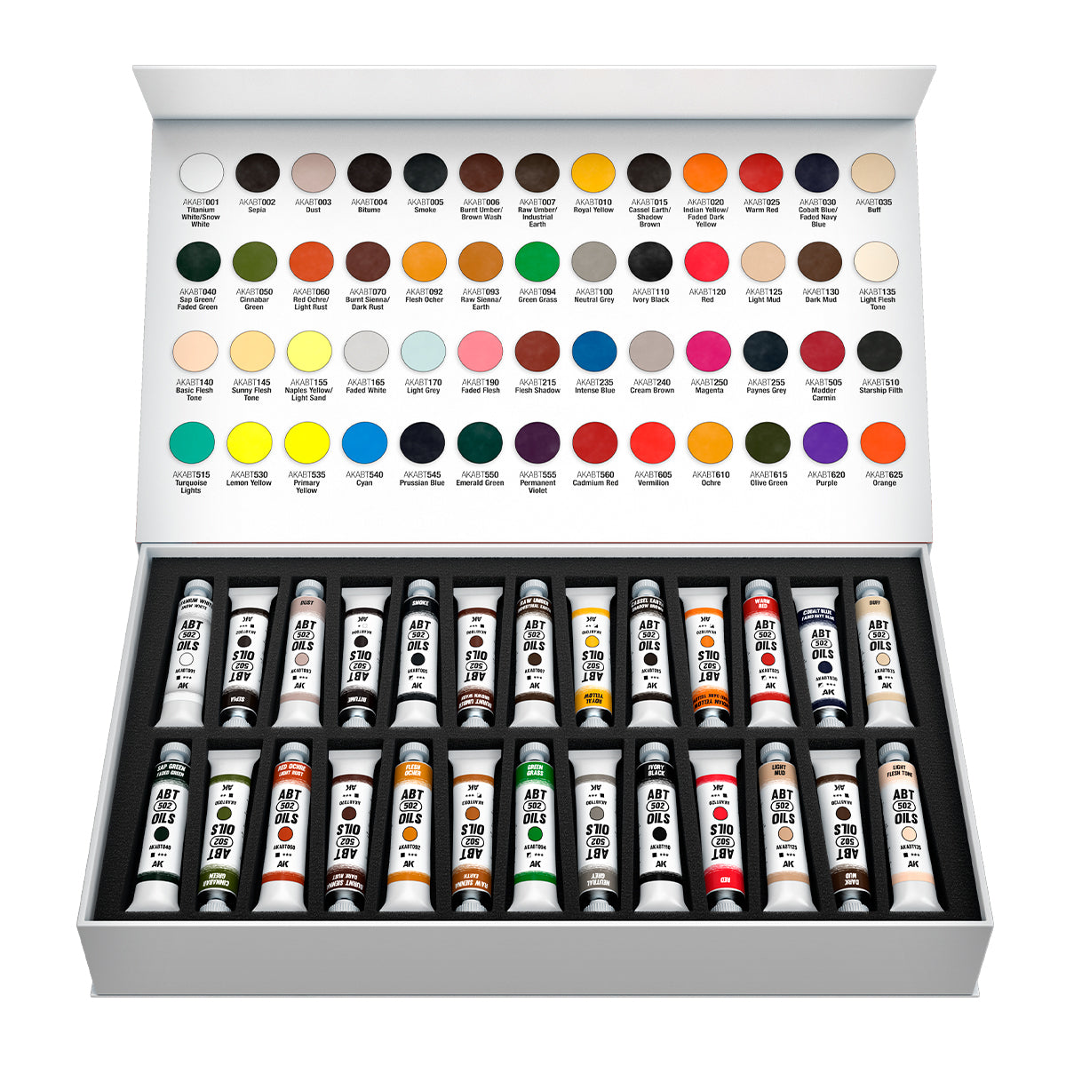 AK Interactive ABT 502 Oil Paint Set - Full Range for Weathering Models