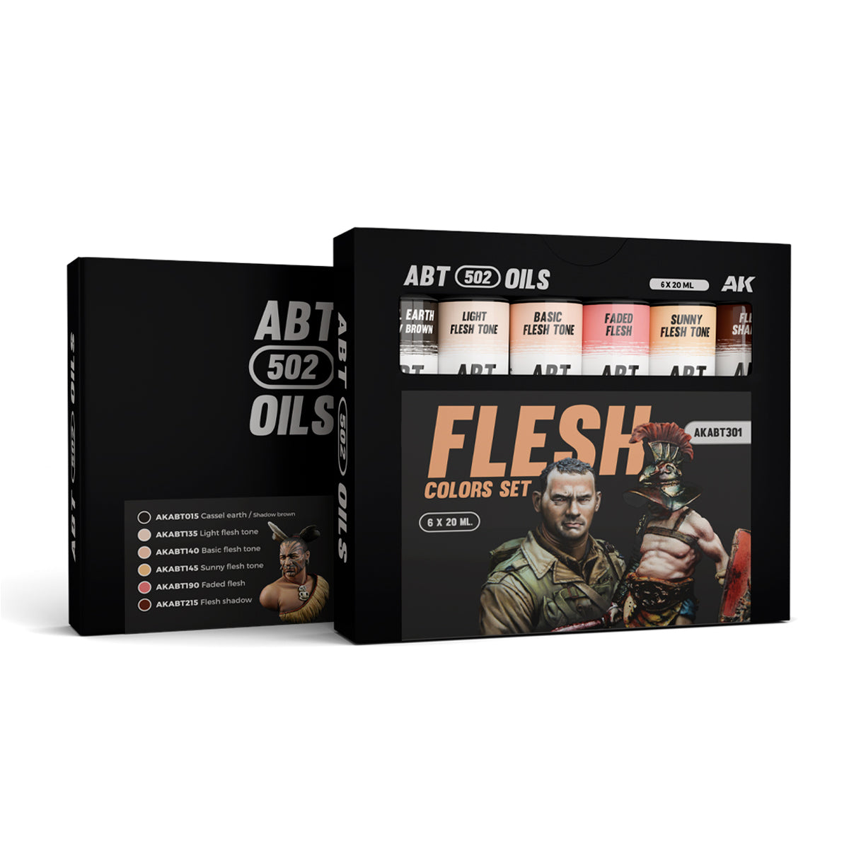 AK Interactive ABT 502 Oil - Flesh Color Set for Miniature Painting