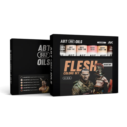 AK Interactive ABT 502 Oil - Flesh Color Set for Miniature Painting
