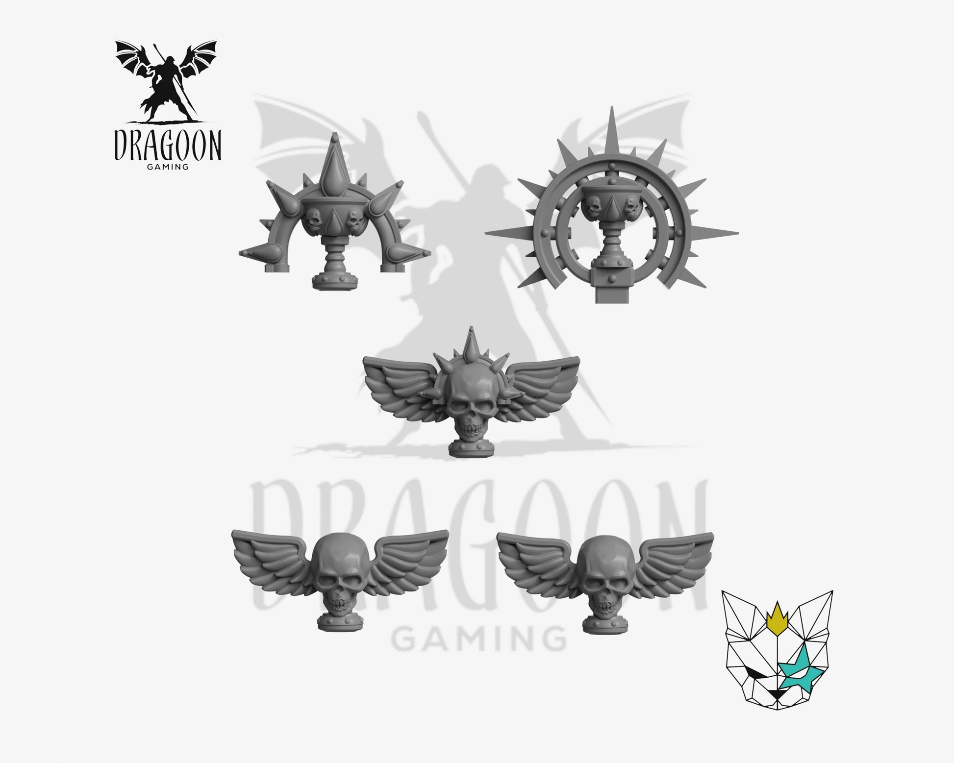 Crimson Angels Backpack Totems - 28mm Resin - Warhammer 40k Compatible - Prime Space Knight - Blood Angels Style