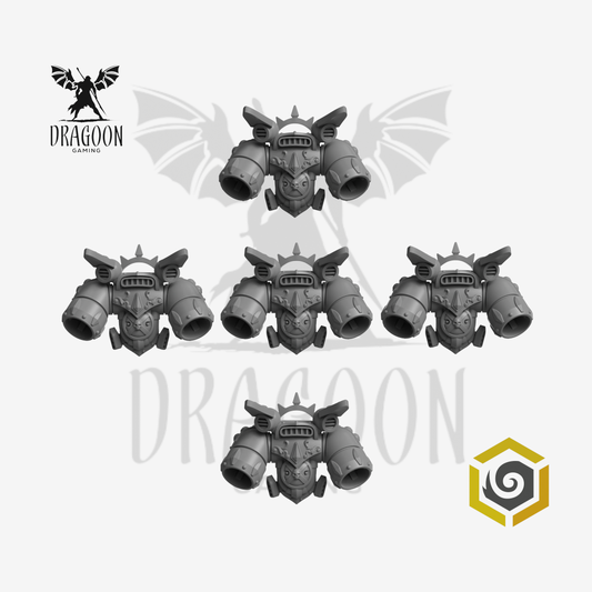 Crimson Lords Halo Jump Packs - 28mm Resin - Warhammer 40k Compatible - Prime - Blood Angels Style