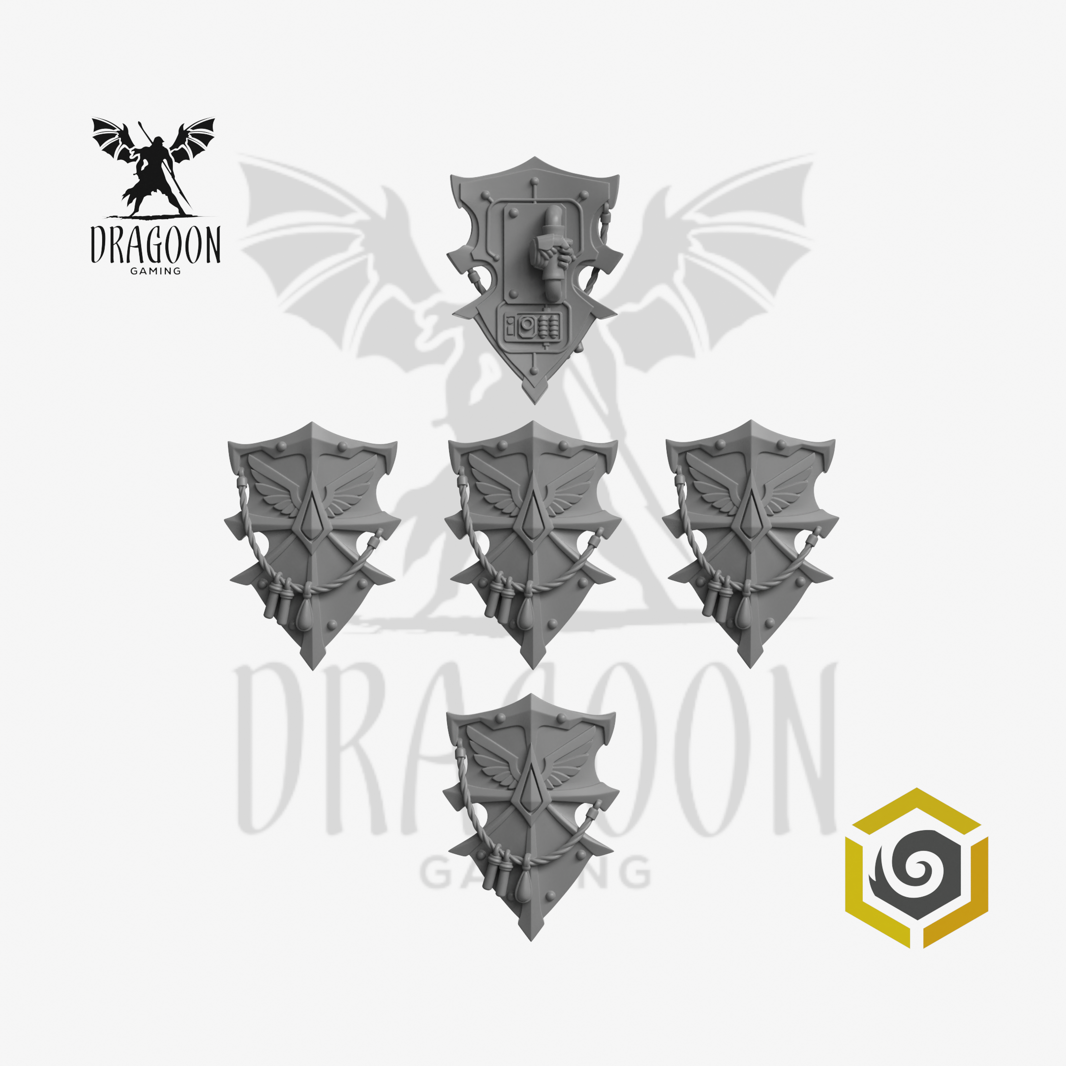 Crimson Lords Shields for Space Knights | Order with Gragoon Gaming