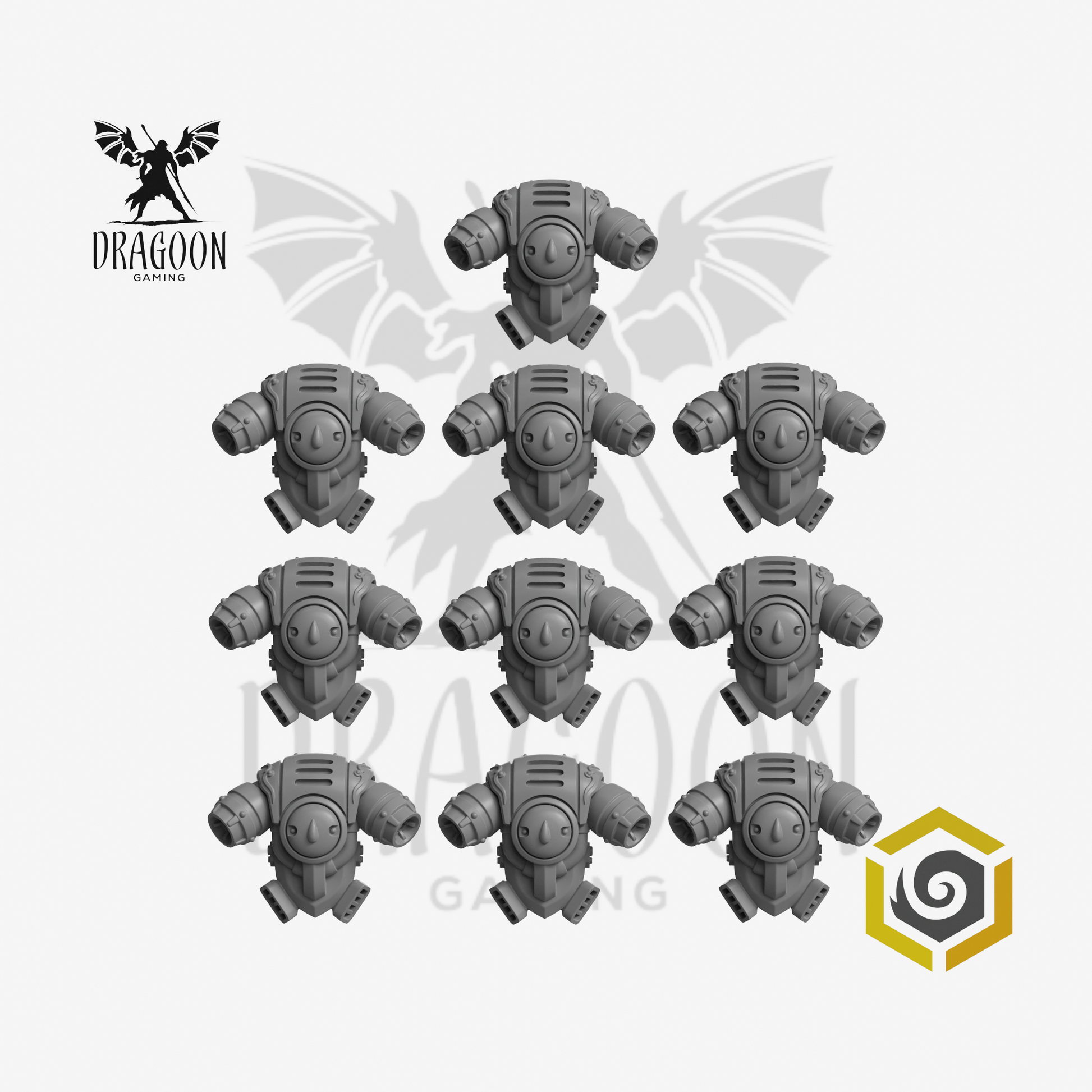 Crimson Lords Space Knight Backpacks - 28mm Resin - Warhammer 40k Compatible - Prime Space Knight