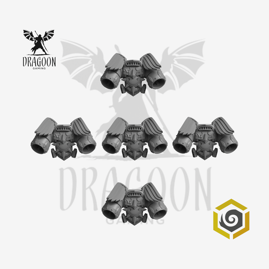 Crimson Lords Winged Jump Packs - 28mm Resin - Warhammer 40k Compatible - Prime - Blood Angels Style