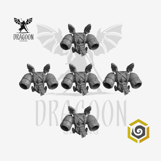 Crimson Lords X Chain Jump Packs - 28mm Resin - Warhammer 40k Compatible - Prime Space Knight