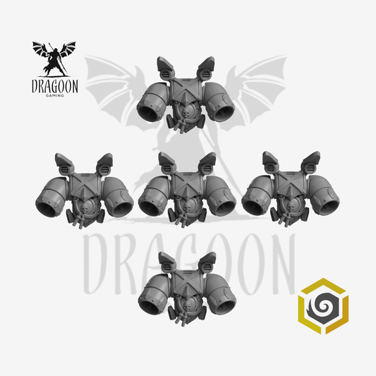 Crimson Lords X Jump Packs - 28mm Resin - Warhammer 40k Compatible - Prime Space Knight