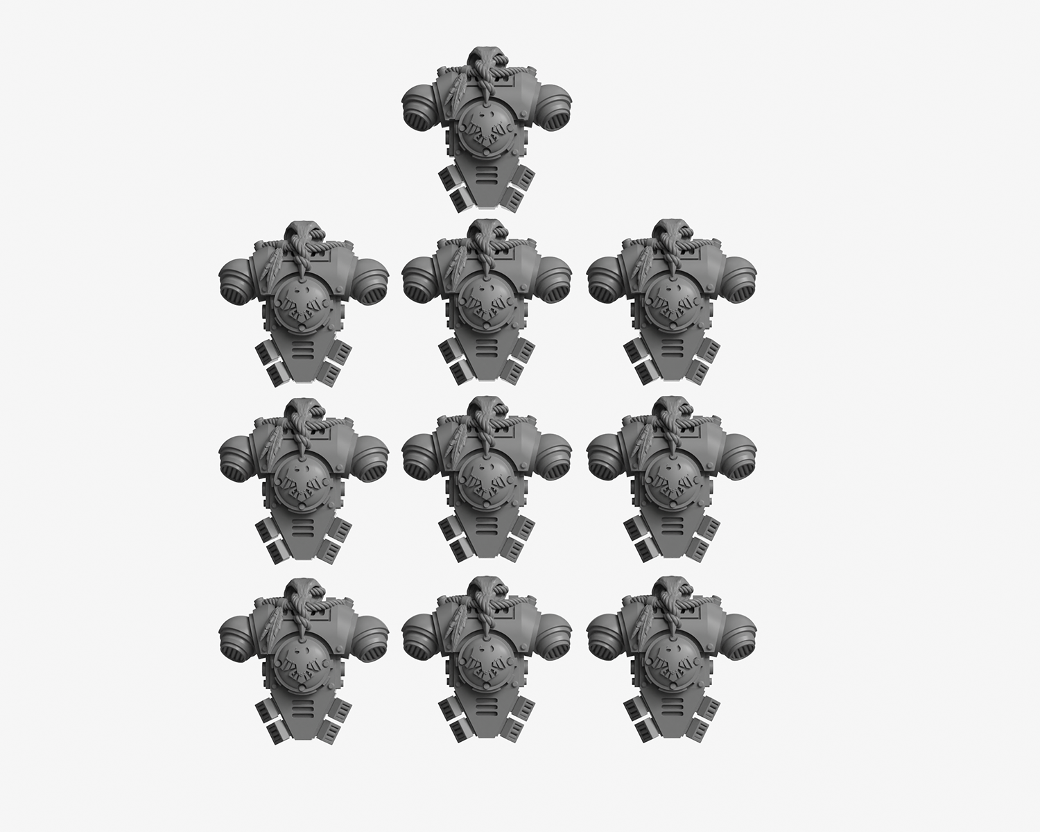 Crow Guard Backpacks (10) | 28mm Space Knight Resin Bits