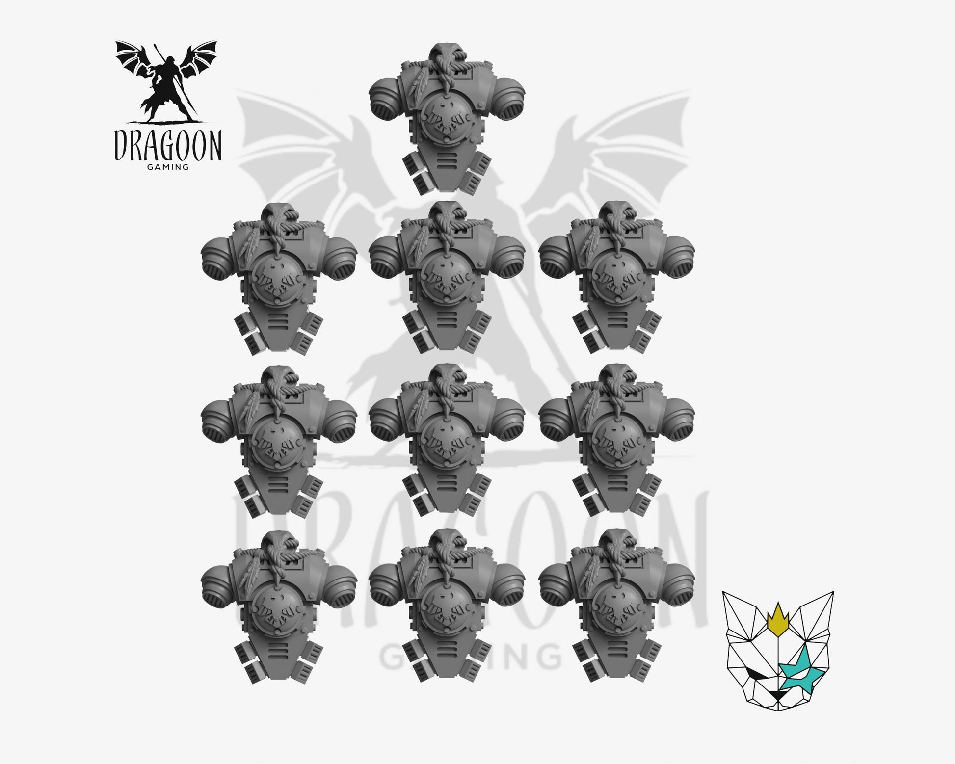 Crow Guard Backpacks - 28mm Resin - Warhammer 40k Compatible - Prime Space Knight - Raven Guard Style