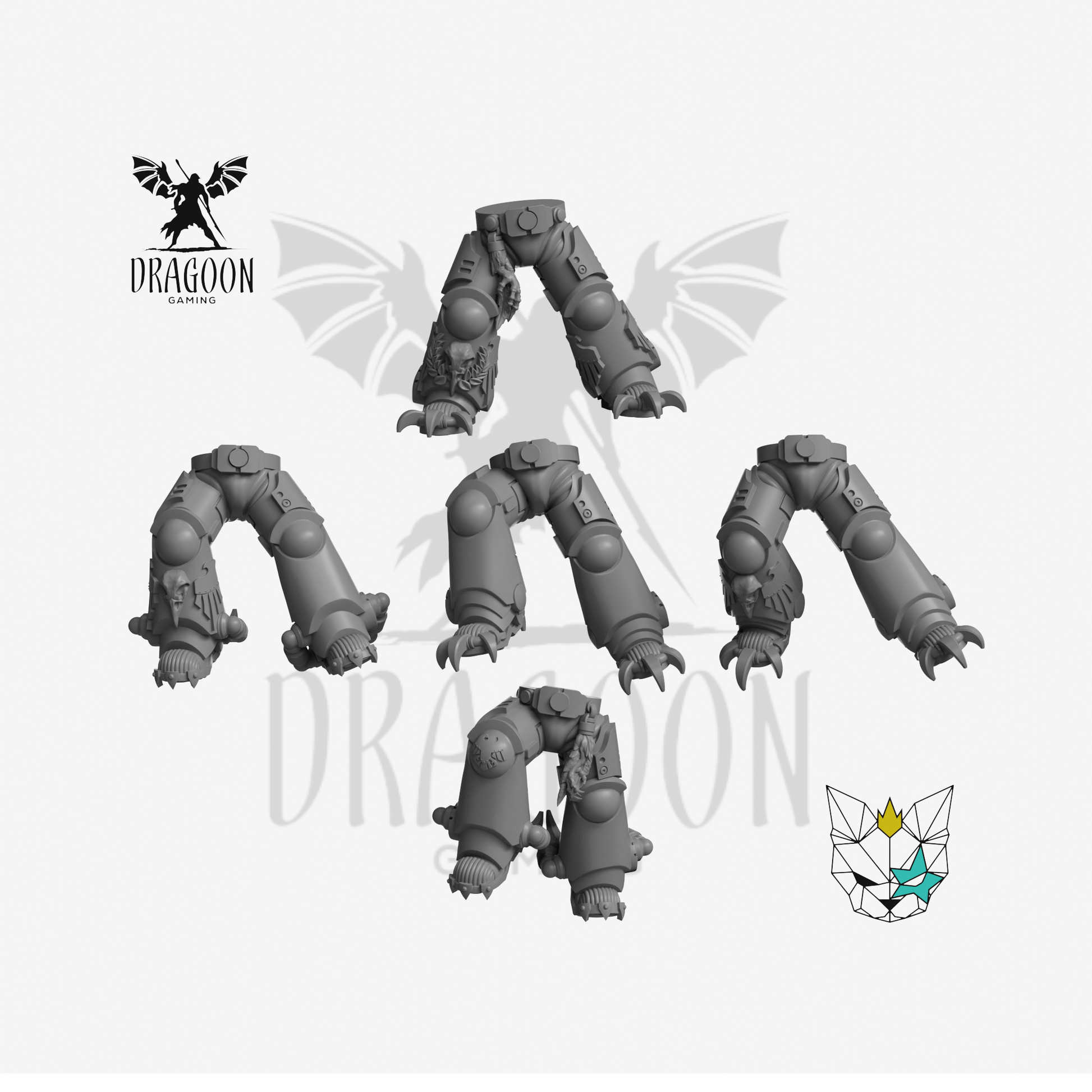 Crow Guard Space Knight Legs - 28mm Resin - Raven Guard Style - Warhammer 40k Compatible - Prime